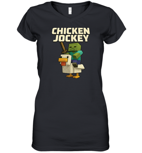 Chicken Jockey Women039S V Neck T Shirt