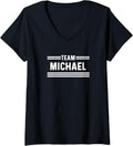 Womens Team Michael - Family Name V-Neck