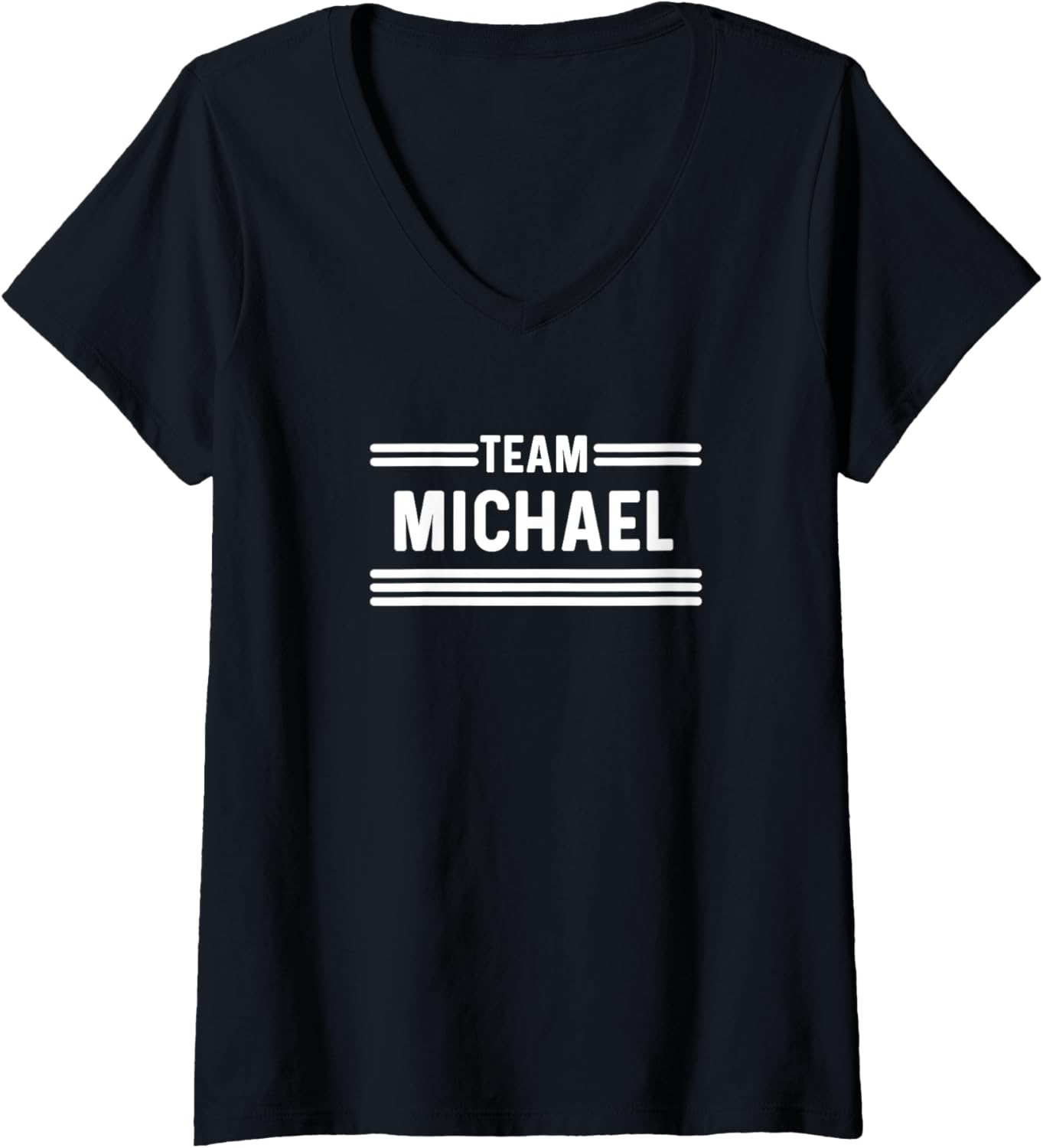 Womens Team Michael - Family Name V-Neck