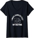 Womens I Make Candles Past My Bed Time, Candle Maker V-Neck
