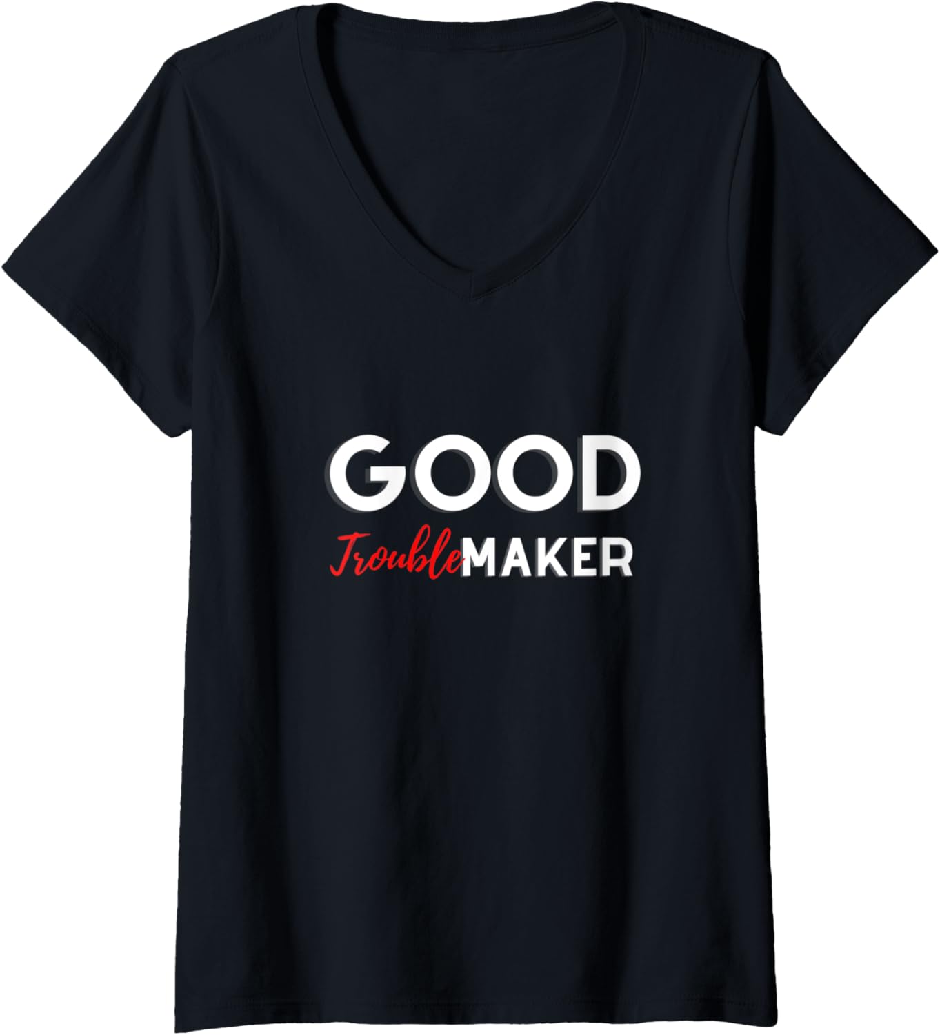 Womens Good Troublemaker V-Neck