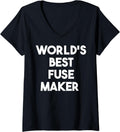 Womens World's Best Fuse Maker V-Neck