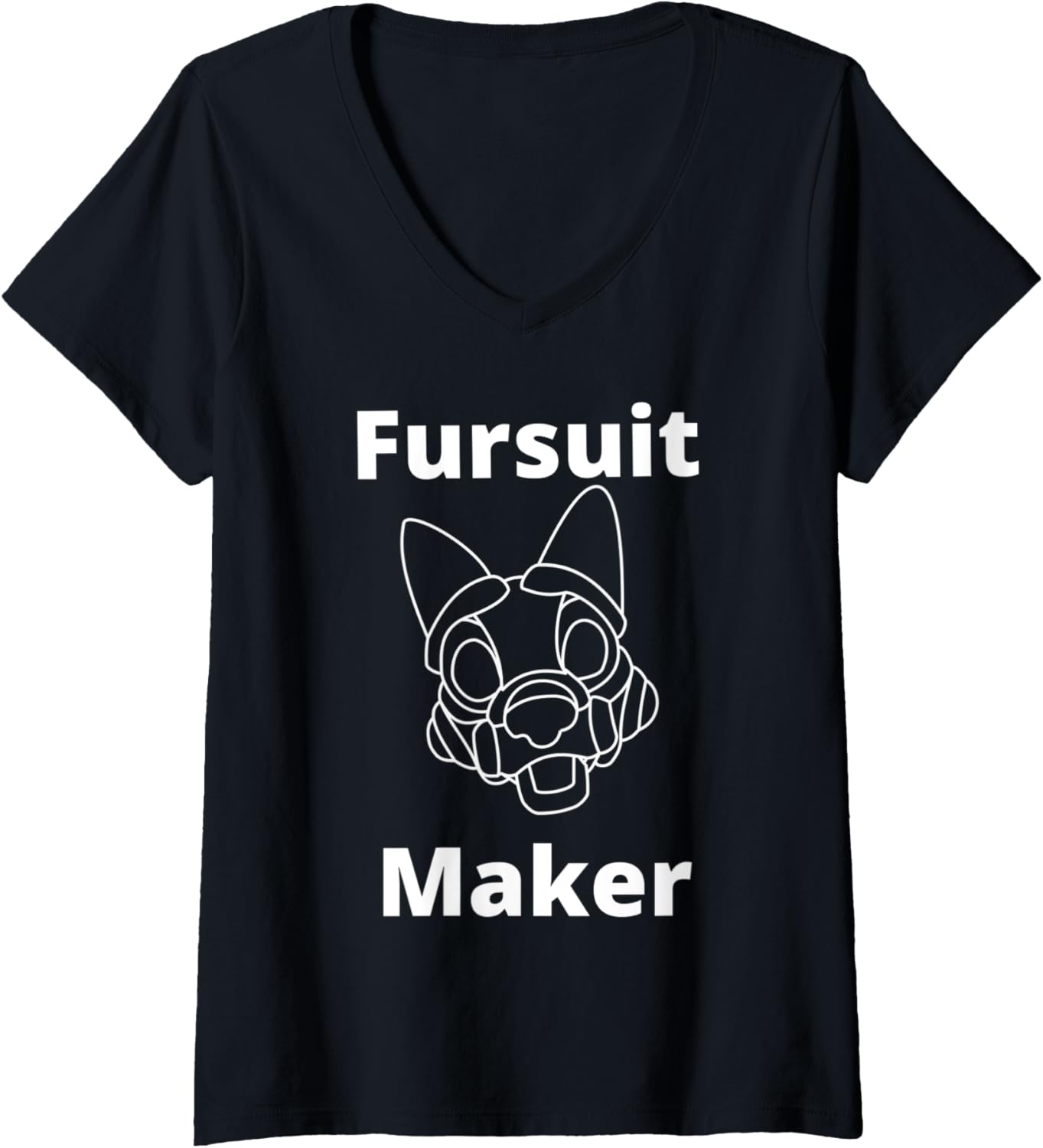Womens Fursuit Maker Cute furry dog costume maker V-Neck