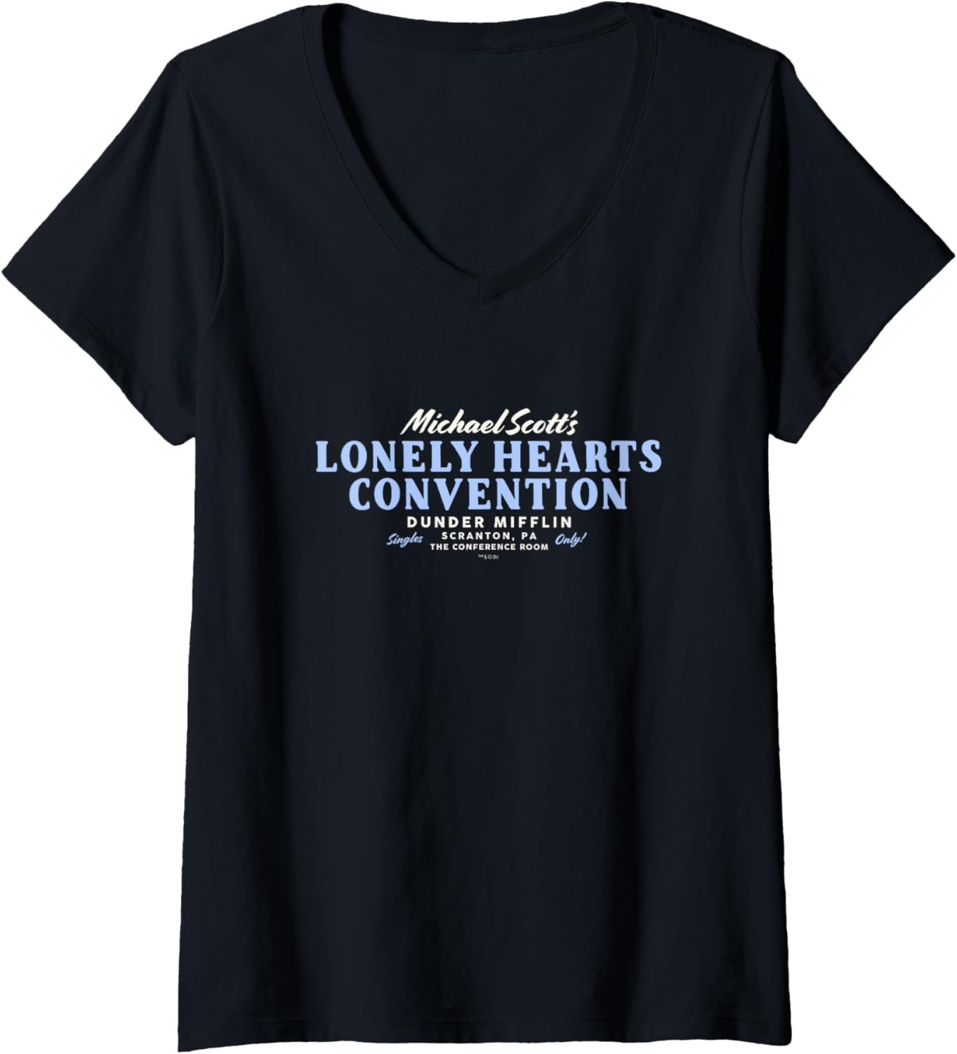 The Office Michael Scott Lonely Hearts Convention V-Neck
