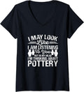 Womens Pottery Art Ceramic Clay Maker V-Neck