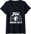 Womens Michael Felts Fart Funny V-Neck