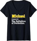 Michael Gifts Name Personalized Birthday Funny Christmas V-Neck