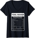 Womens Tool Maker Nutrition Facts Sarcastic Graphic V-Neck