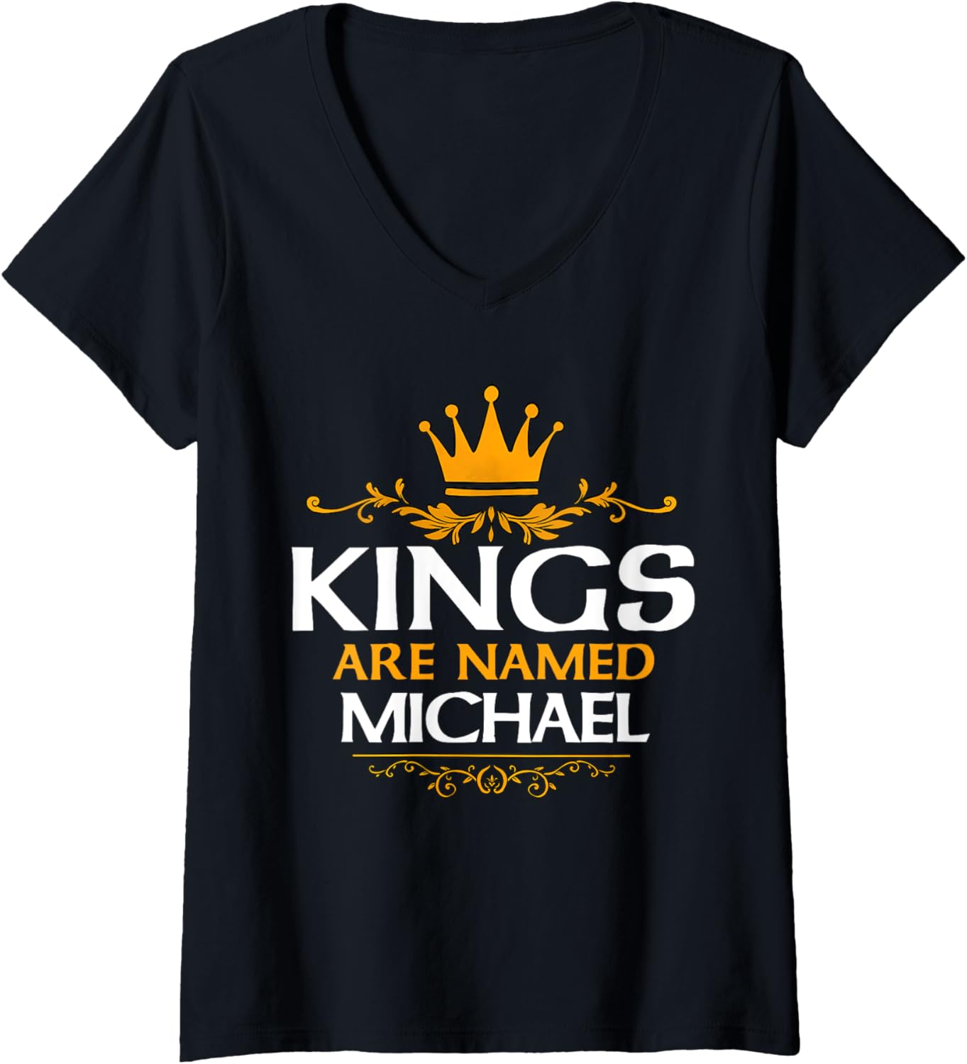 Womens Kings Are Named Michael V-Neck