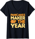 Womens Pancakes maker of the year Pancakes lover V-Neck