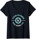 Womens Toolmaker Machinist Die Maker Technician V-Neck