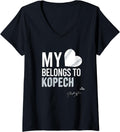 Womens My Heart Belongs To Michael Kopech V-Neck