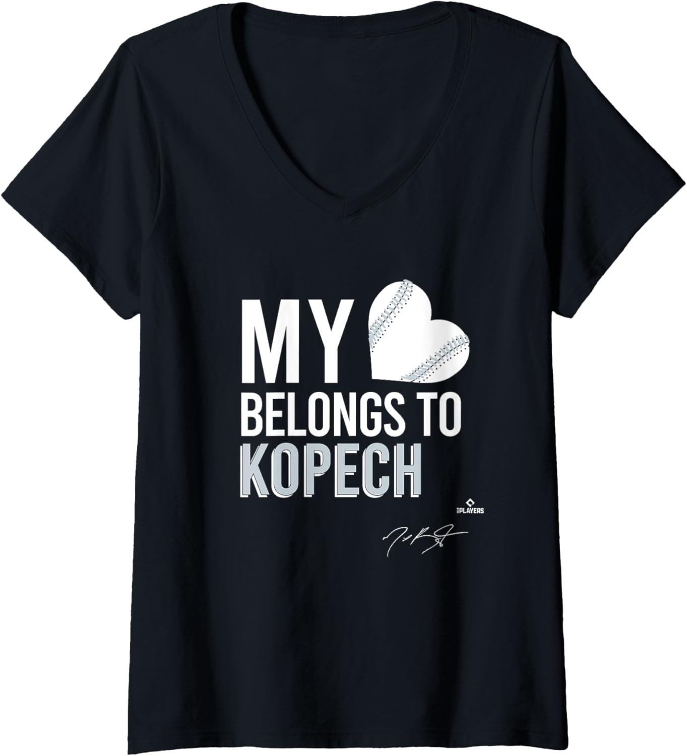 Womens My Heart Belongs To Michael Kopech V-Neck