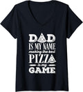 Womens Pizza Making Pizza Maker Baker Father V-Neck