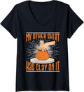My Other Shirt Has Clay On It Pottery Makers Ceramicist V-Neck