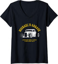Womens Michael's Garage Hotrod Car Design for the Name Michael V-Neck