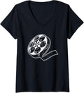 Womens Movie Film Roll Filmmaker Movie Maker Film Director V-Neck