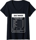 quilt maker Nutrition Facts Sarcastic V-Neck