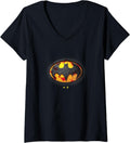 The Flash Blood Covered Michael Keaton Vintage Bat Symbol V-Neck