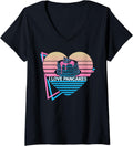 Womens I Love Pancakes Pancake Maker V-Neck