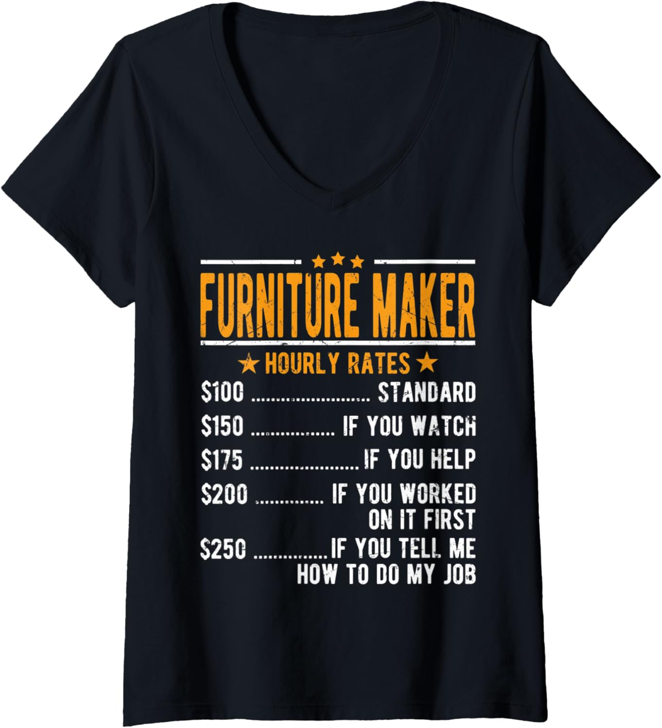 Womens Furniture Maker Hourly Rates V-Neck
