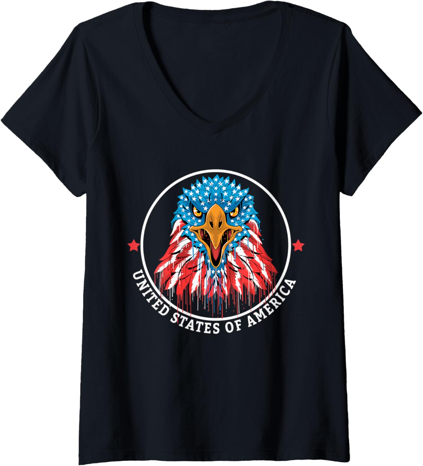 Womens Clothes From American Eagle USA Flag Mens Patriotic V-Neck