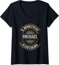 Womens Limited michael edition personalized first Name michael V-Neck