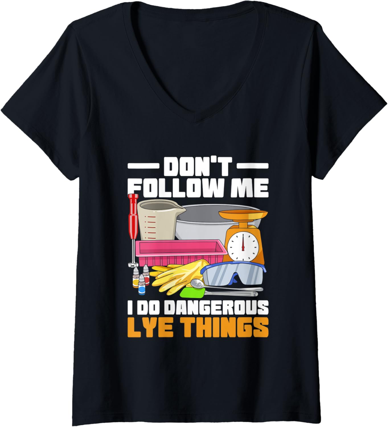 Womens Crafting Soap Maker Design for a Soap Maker V-Neck