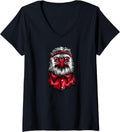 Womens Hippy American Bald Eagle USA Flag 4th of July Eagle V-Neck