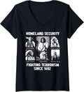 Womens Homeland security Fighting Terrorism Since 1492 V-Neck