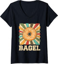 Womens Bagel Quote for a Bagel Maker V-Neck
