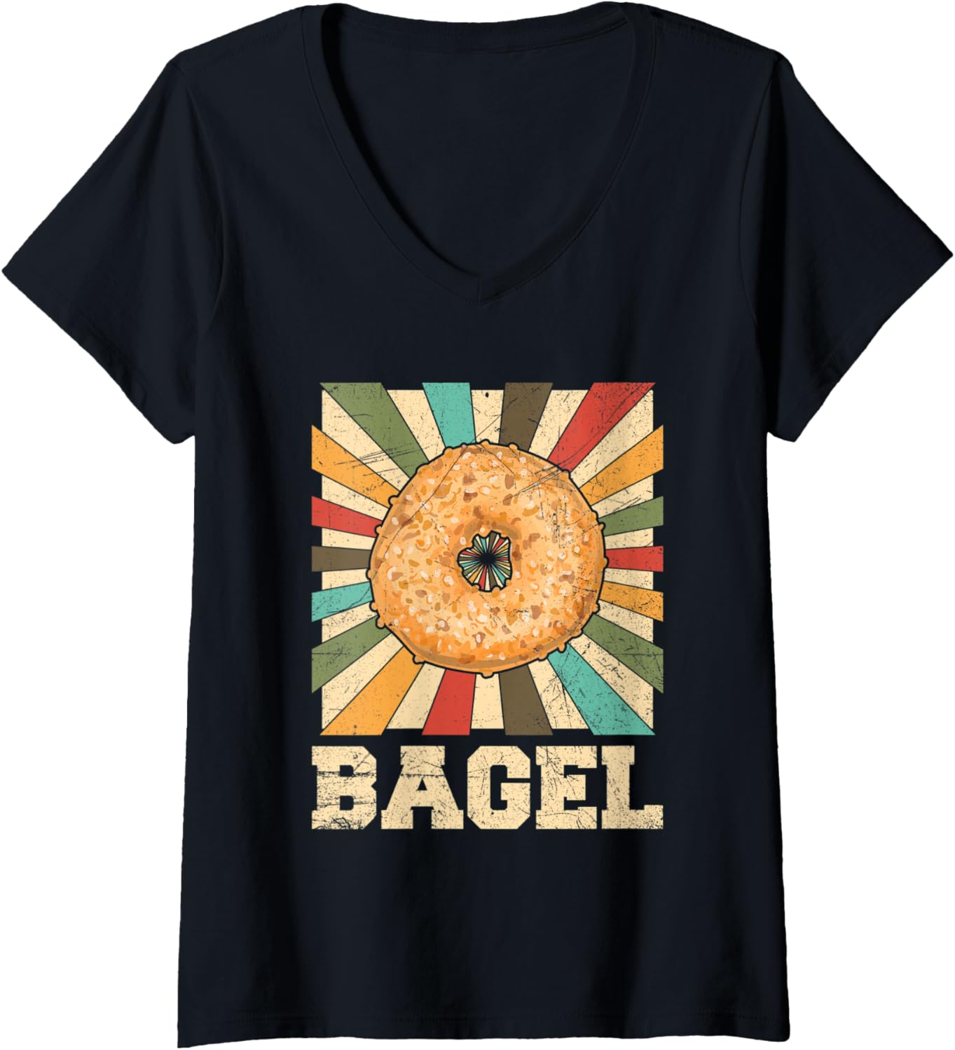 Womens Bagel Quote for a Bagel Maker V-Neck