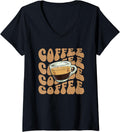 Womens Coffee Lover Barista Love Caffeine Coffee Maker Gift V-Neck