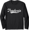 Distressed Script Michael Trautwein Prospect Baseball Fan Long Sleeve