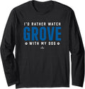 With My Dog Michael Grove Los Angeles Baseball MLBPA Long Sleeve