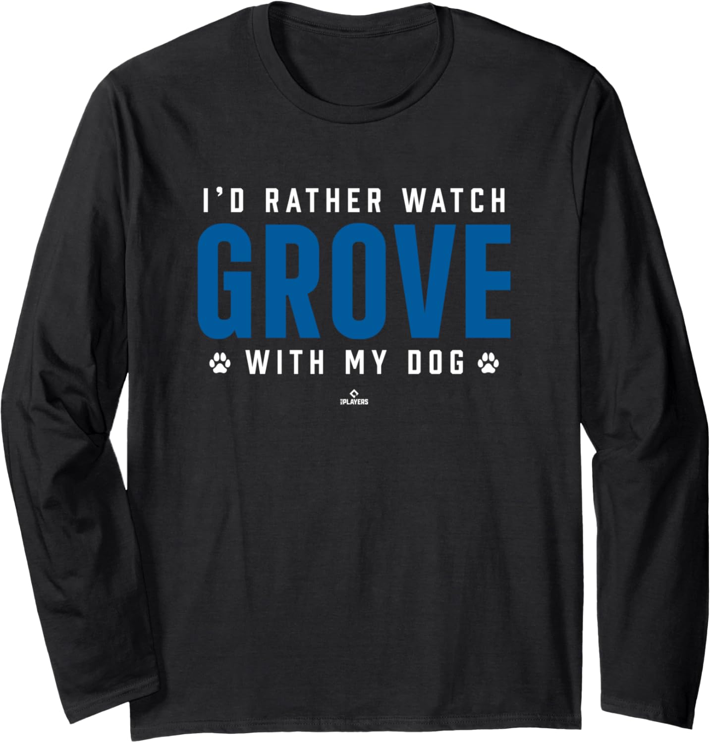 With My Dog Michael Grove Los Angeles Baseball MLBPA Long Sleeve