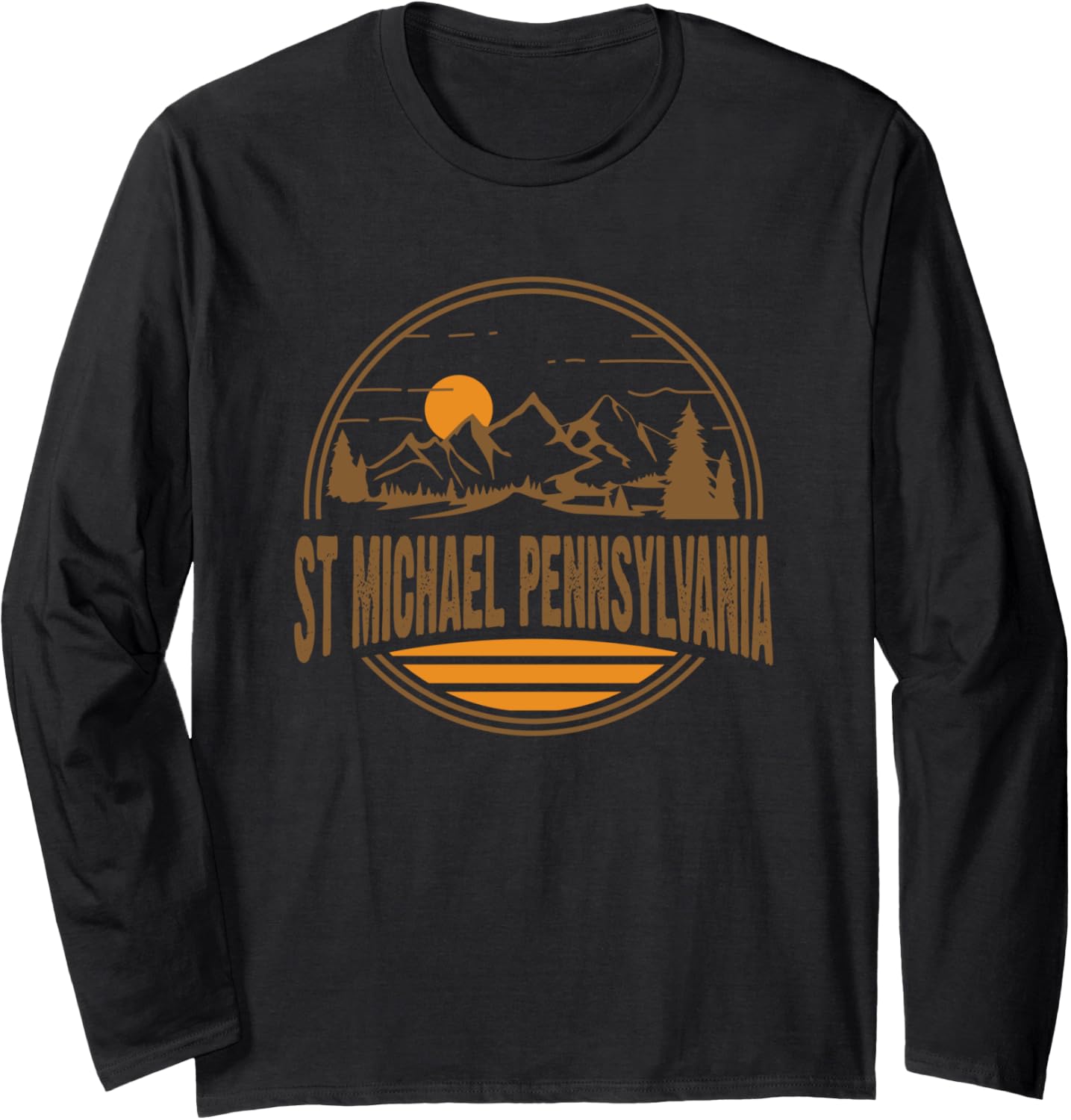 Retro St Michael, Pennsylvania State Gift Long Sleeve