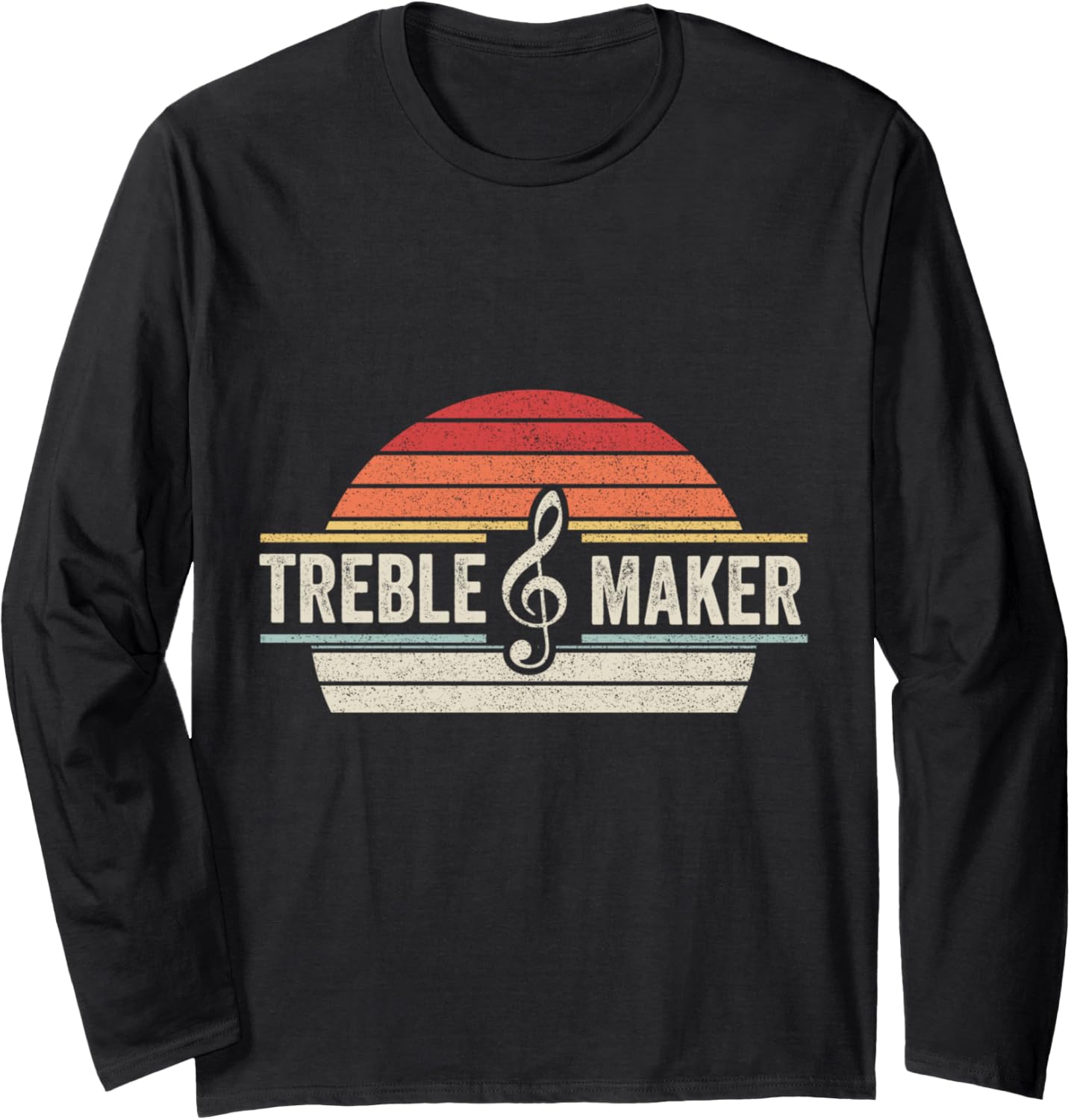 Vintage Retro Piano Music Pianist Musical Treble Maker Long Sleeve
