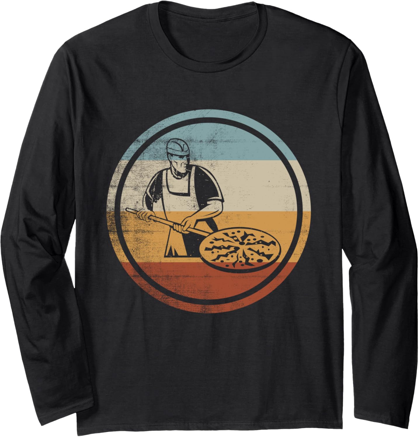 Retro Vintage Pizza Baker Design Pizzeria Pizza Maker Long Sleeve