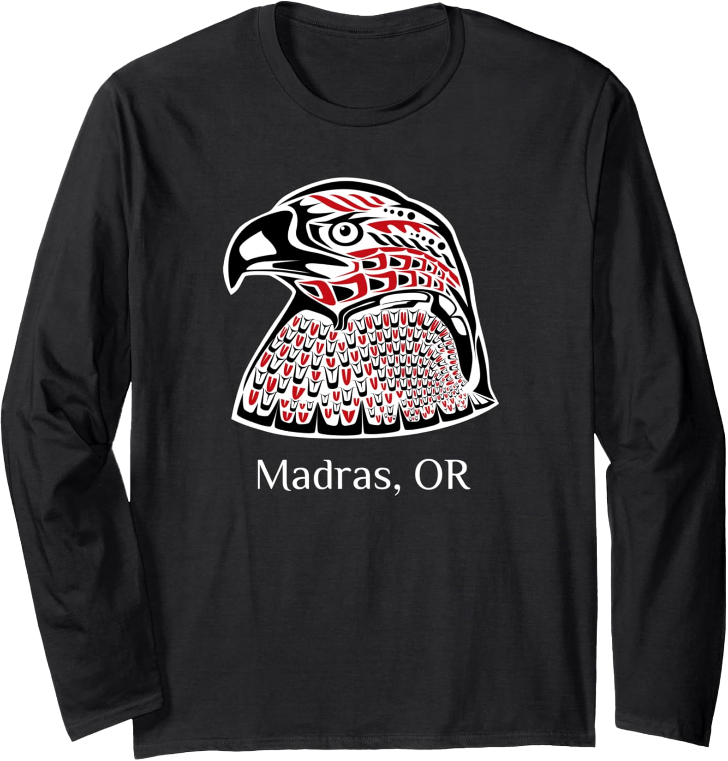 Pacific NW Native American Indian Eagle Madras OR Long Sleeve
