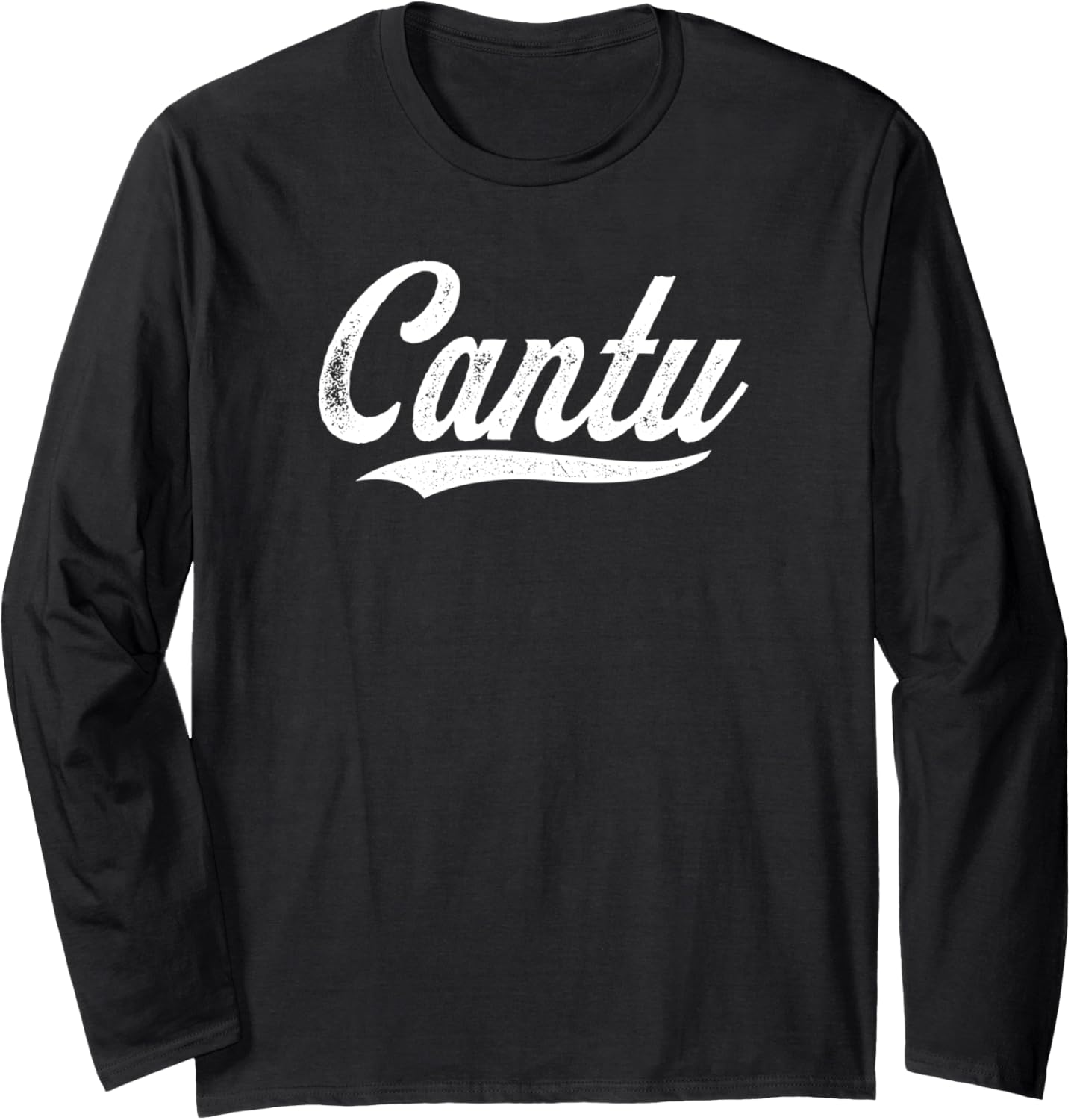 Distressed Script Michael Cantu Prospect Baseball Fan Gear Long Sleeve