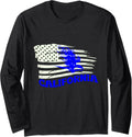 Vintage US American Eagle USA California Freedom Stars Gift Long Sleeve