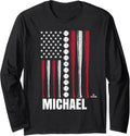 Baseball American Flag Michael De La Cruz Prospect Baseball Long Sleeve