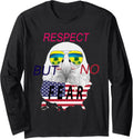 United States of America USA Flag FLYING EAGLE T-Shirt Long Sleeve