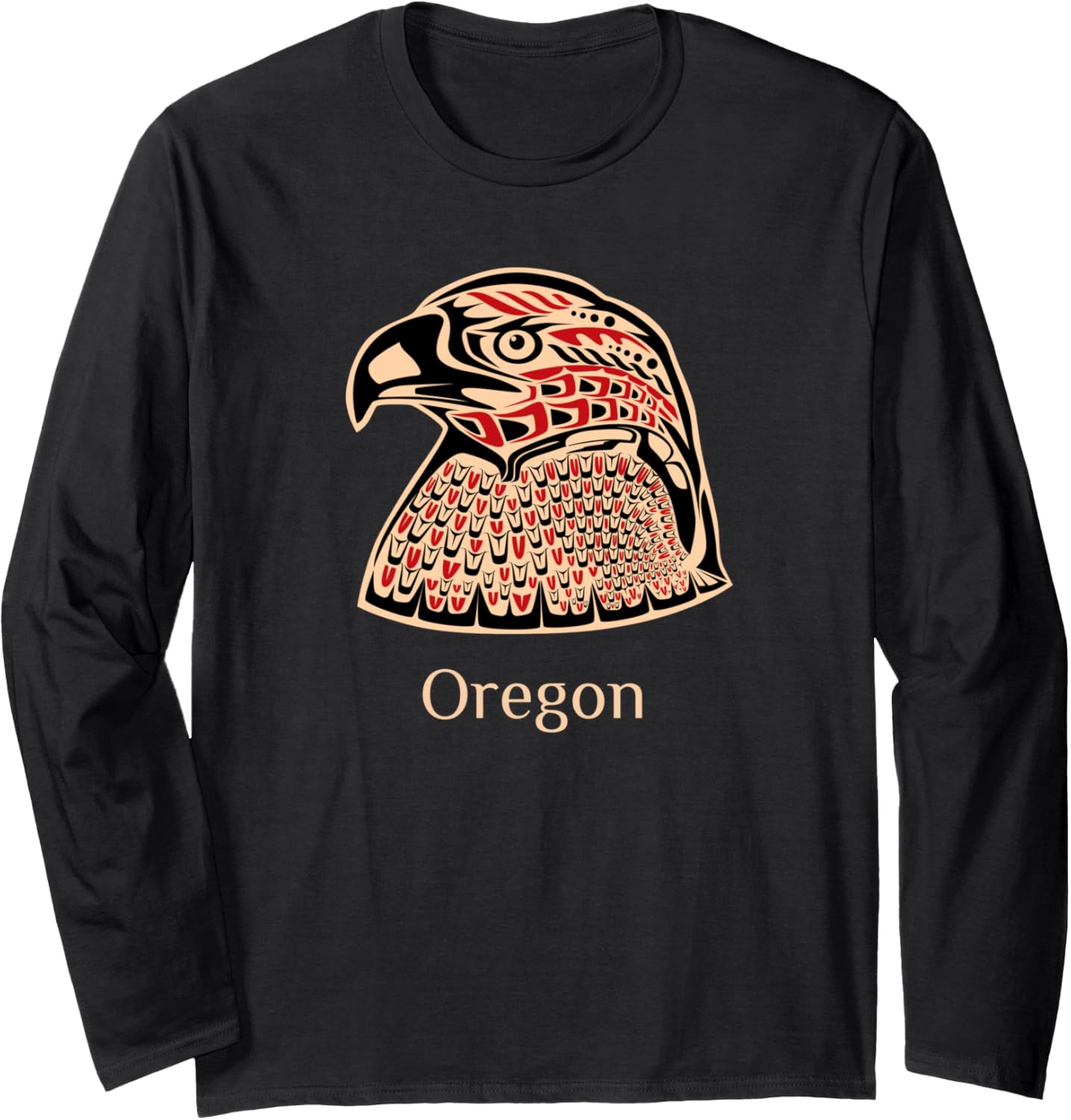 Northwest Native American Indian Eagle Astoria Oregon Long Sleeve