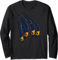 Patriotic American Eagle Claws With Alaska State Flag Long Sleeve