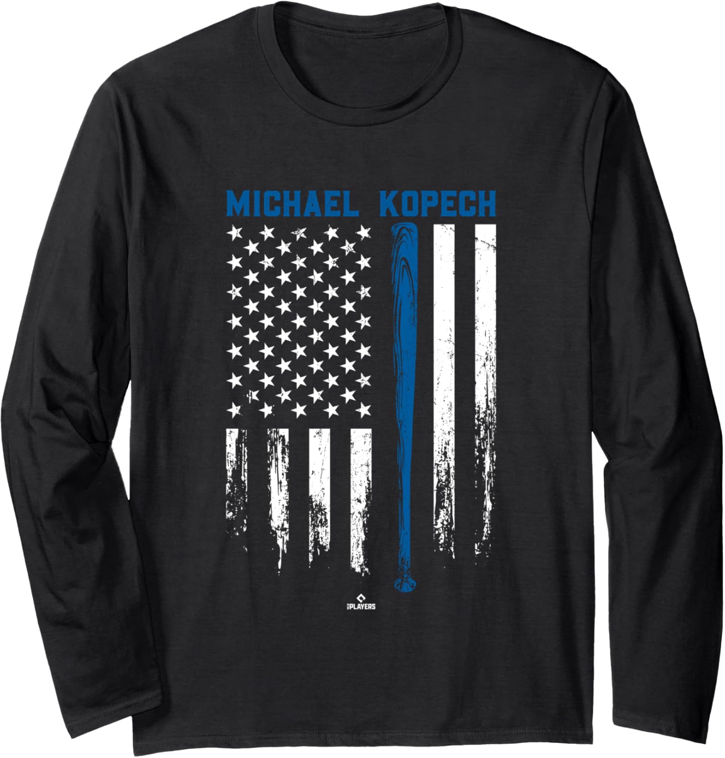 USA Flag Bat Michael Kopech Los Angeles Baseball MLBPA Long Sleeve