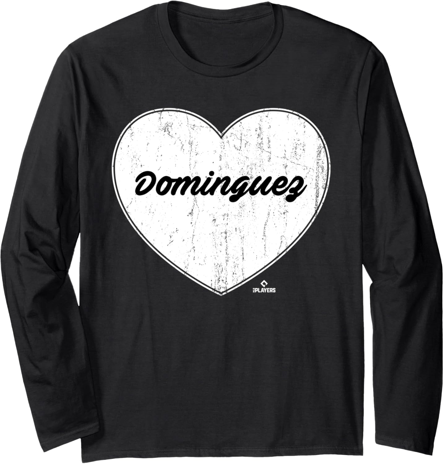 Distressed Heart Michael Dominguez Prospect Baseball Fan Long Sleeve