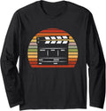 Retro Vintage Clapboard Film Movie Filmmaker Director Long Sleeve