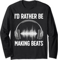 Cool Music Producer Art For Men Women Disc Jockey Beat Maker Long Sleeve